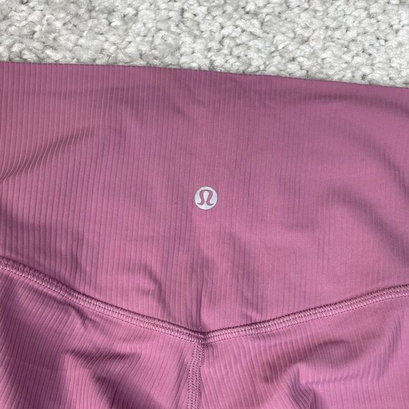 Lululemon Align Ribbed High Rise Pant Legging Velvet Dust Pink - Picture 7 of 10
